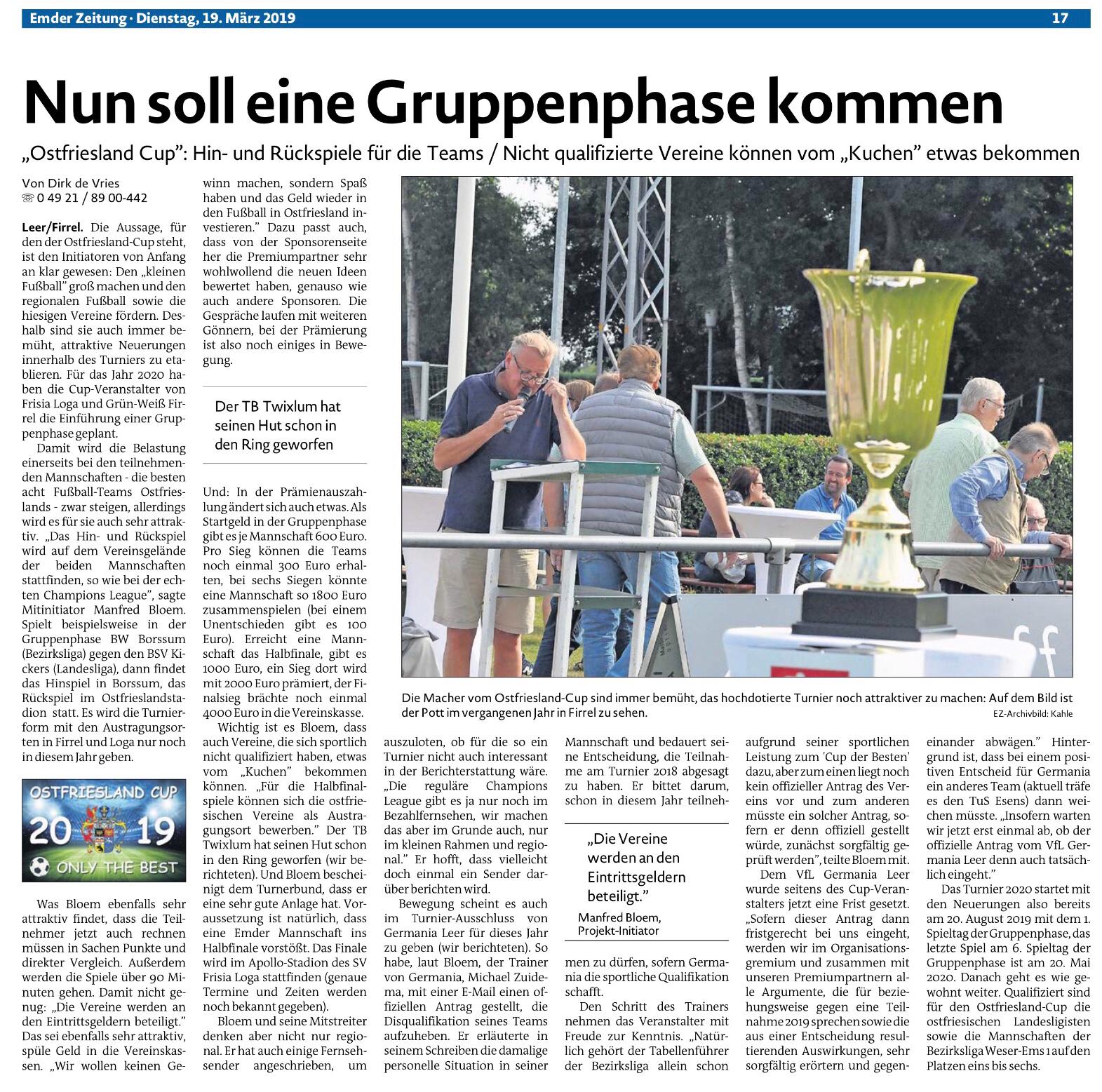 Emder Zeitung vom 19.03.2019